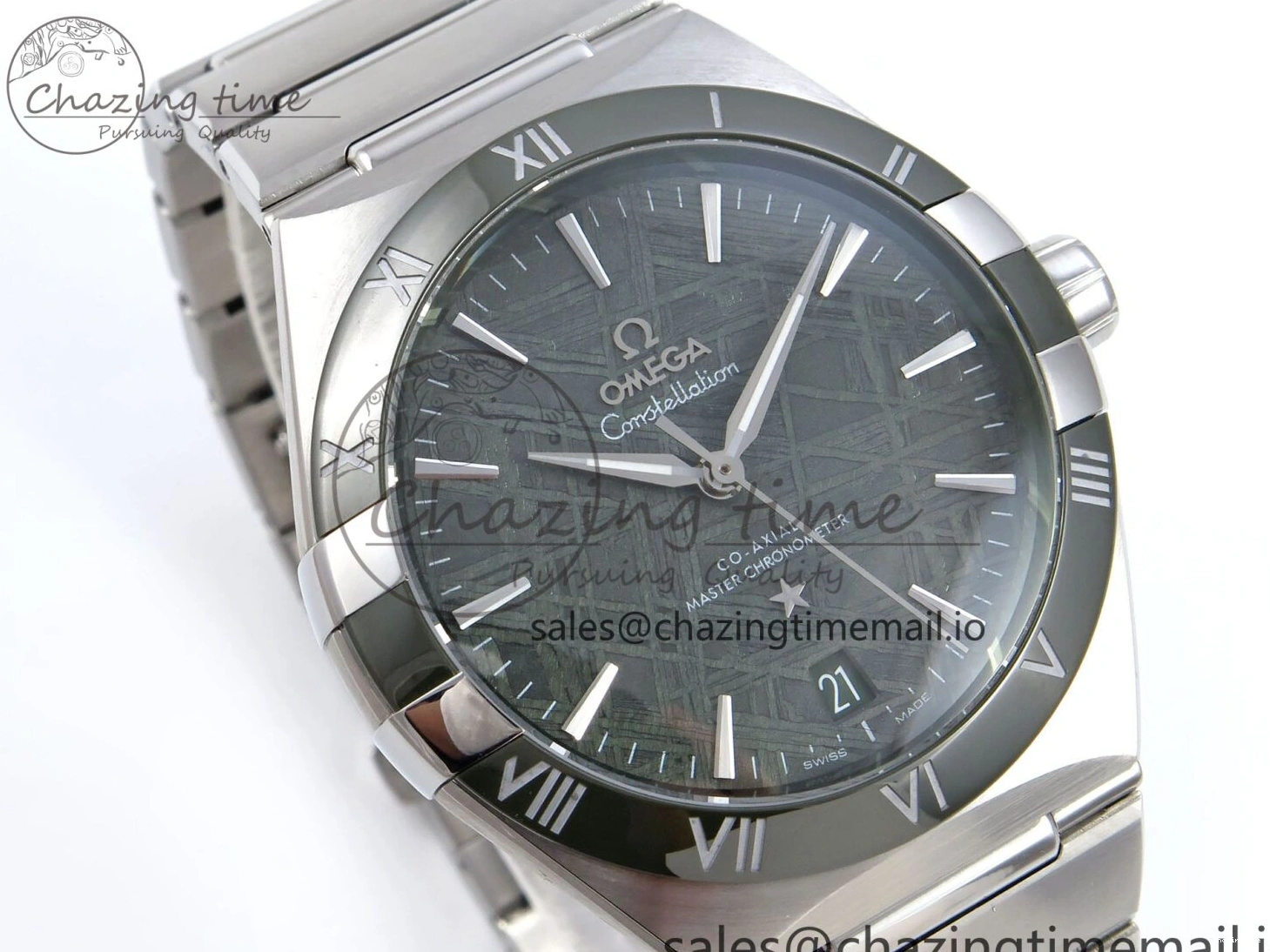 0214 Classic Constellation 41mm SS ASWF 1:1 Best Edition Green Dial on SS Bracelet A 7697